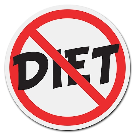 No Diet Circle Vinyl Laminated Decal